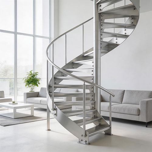 Swift-Alu: Modular Lightweight Aluminum Spiral Staircase for DIY Installation