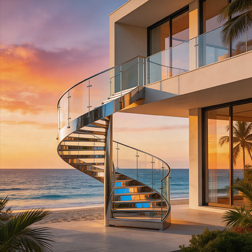 Duplex-X: Ultra-Corrosion Resistant Duplex 2205 Stainless Steel Spiral Staircase