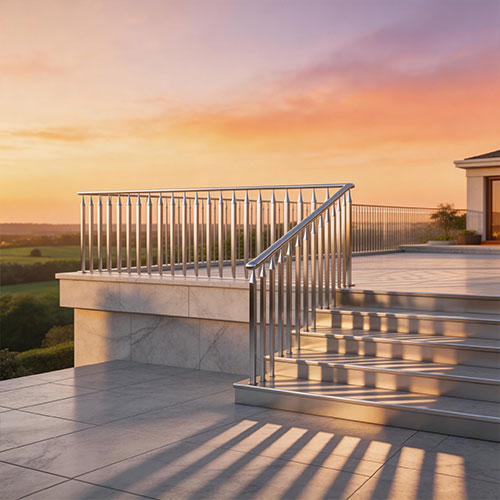 Blade-Picket: Architectural Flat-Bar Aluminum Balustrade (Anti-Climb)