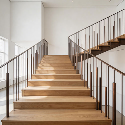 Random-Vertical: Modern Asymmetric Geometry Metal Picket Balustrade System