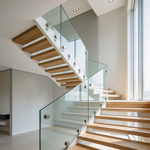 Vista-Pin: Side-Mounted Frameless Glass Railing with Heavy-Duty Standoffs