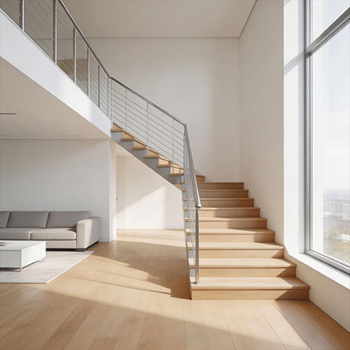 Slope-Wire: Specialized Cable Railing Kit for Raked Stair Sections