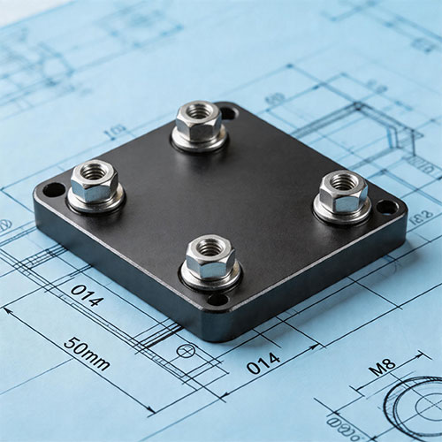 Heavy-Duty Steel Wall Anchor Plates for Cantilevered Floating Stairs