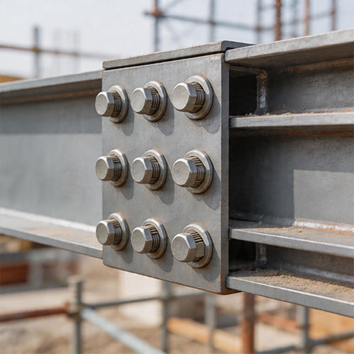 Heavy-Duty Stringer Extension Splice Plates for Multi-Flight Stairs