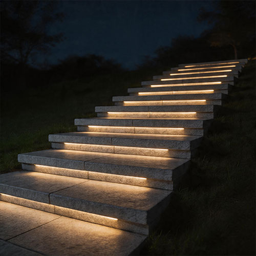 Recessed Anti-Glare Step Lights for Outdoor Safety