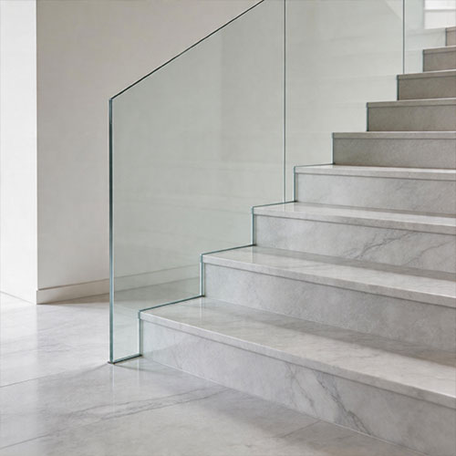 Under-mount Invisible Support for Frameless Glass Railings