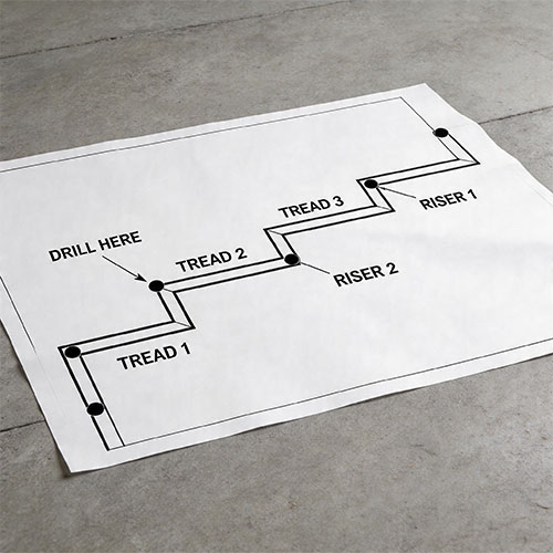 Foolproof 1:1 Scale Drilling Templates for Staircase Alignment