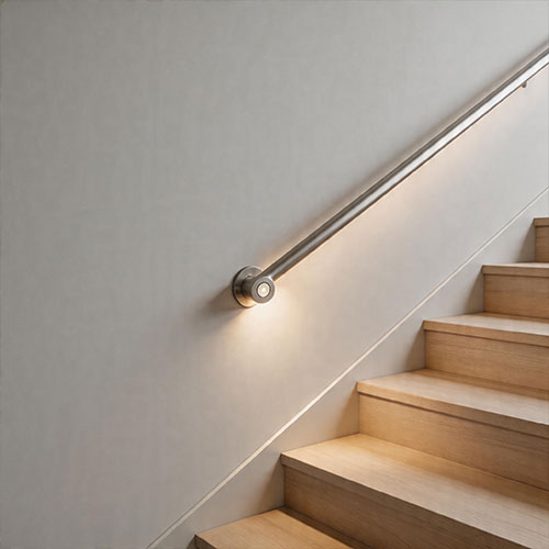 Smart Motion-Sensor Integrated Base for Automatic Stair Lighting