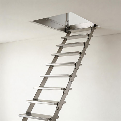 Retractable Heavy-Duty Metal Attic Access Stairs