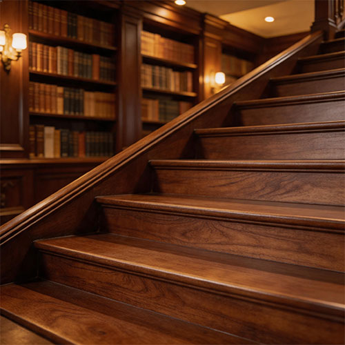 Luxury American Black Walnut Solid Wood Stair Treads