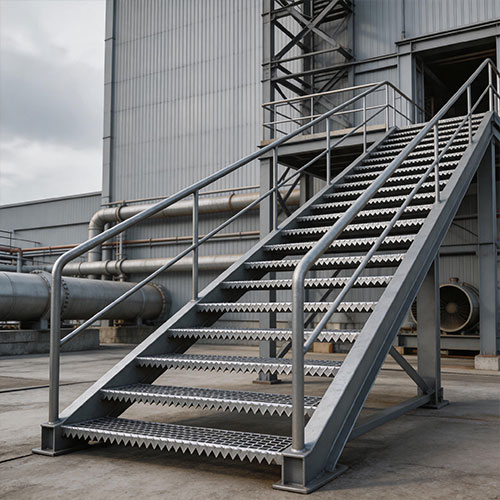 Heavy-Duty Serrated Steel Grating Treads for Maximum Safety