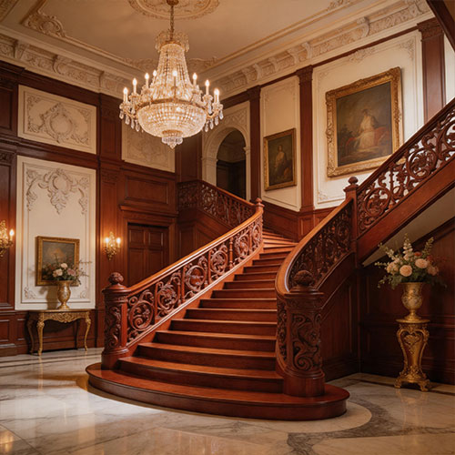 Rich Rosewood Solid Timber Treads for Classic Interiors