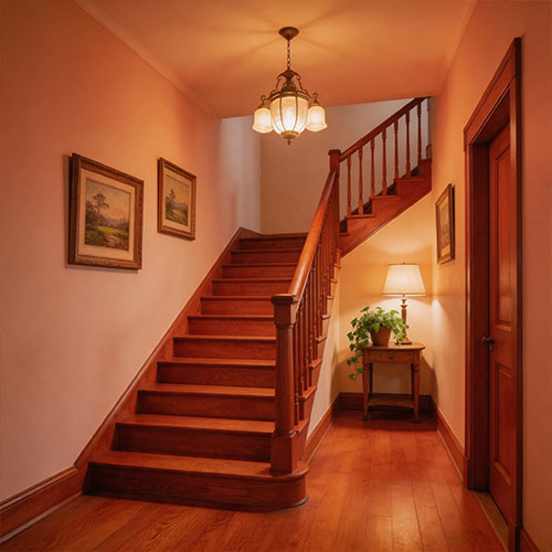 Warm Cherry Wood Treads for Heritage Home Renovations